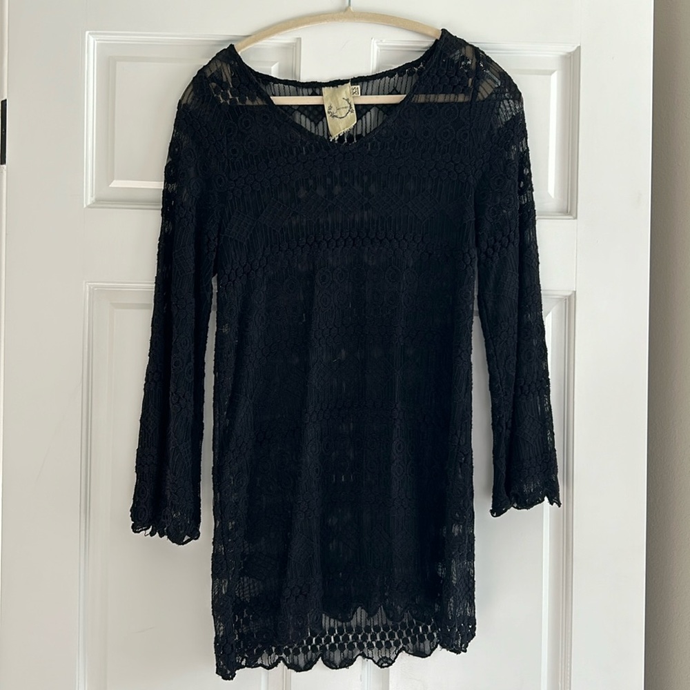 Sheer lace boho dress